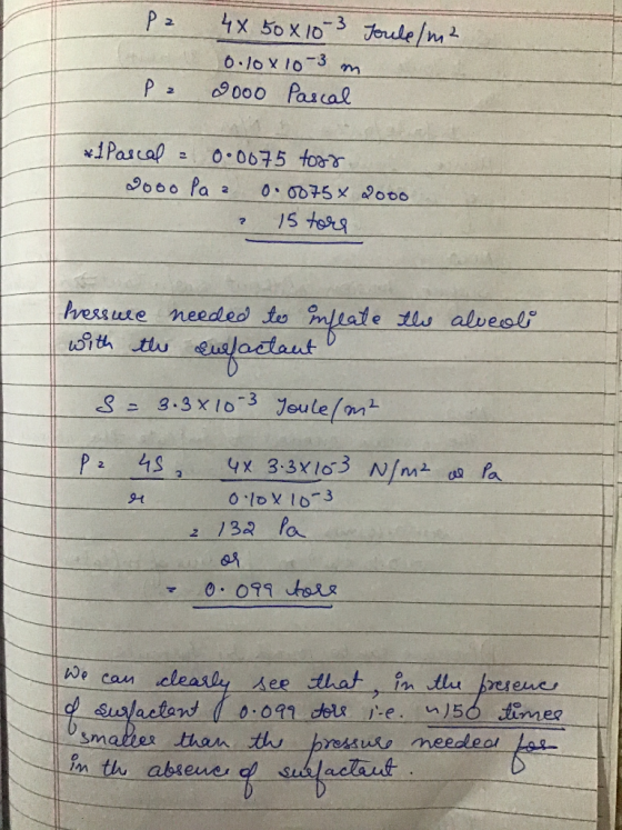 P2 Joule/m² 4X 500 10 3 0.10X10-3 m 2000 Pascal Pe *1 Pascal = 0.0075 torr 2000 Paz 0.00758 2000 2 15 tore Pressure needed to