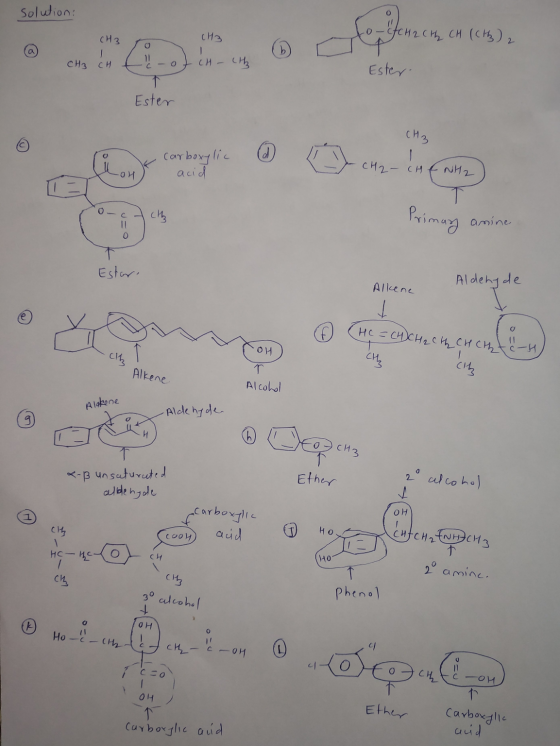 solution: to-FCH 2 CH CH (CH3)2 CH3 to CH3 CH3 CH (6-of ch - CH2 Ester. Ester CH₃ a con carboxylic acid A CH2 - CHANH2 mine E