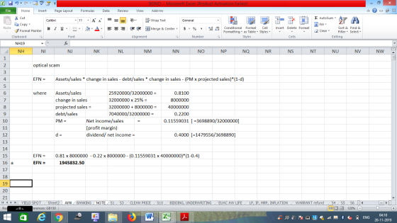 BOND- Microsoft Excel (Product Activation Failed) Review File Home Insert Page Layout Formulas Data View Add-Ins E AutoSum -