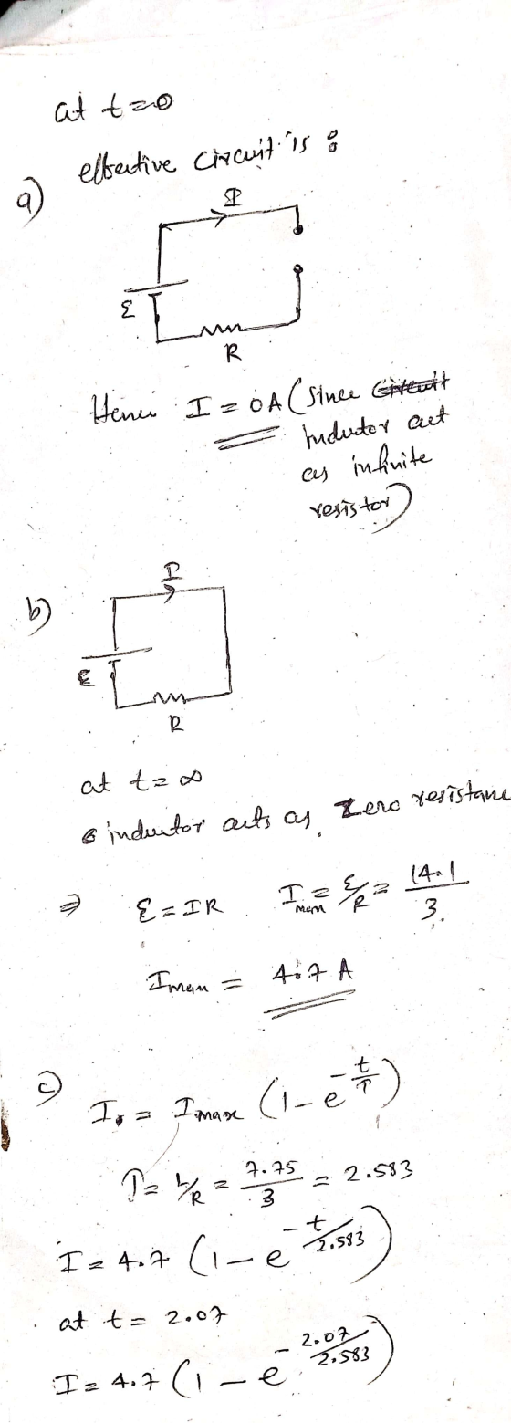 at tao elfective circuit is a 9 P 2 R Heni IzoA (since extent hidutor aut infinite resistor ces In R at ted o inductor arts a