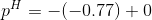 pH = -(-0.77) +0
