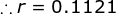 ir= 0.1121