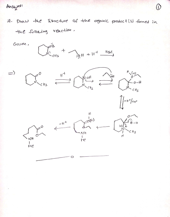 Answers to organic product(s) formed in Draw the the following structure of the reaction , Giron, Convention Davu a tre Head