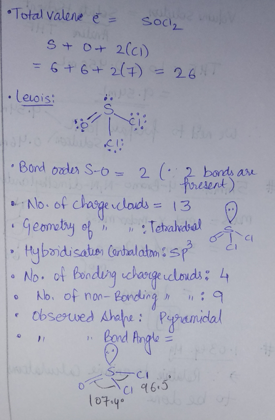 1 •Total valene ě = Soci, usor stot 2(61) = 6 + 6 + 2(7) = 2641 1. Lewis: • Bond order S-o= 2 (2 bonds are Oro fresent) No. o