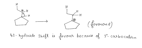 H. ISH - S Clone 3 (lovoured) 12- hydride shift is favour because of 30 - carbocation