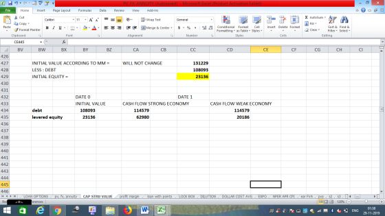 - 2x PV, FV, ANNUITY (Autosaved) - Microsoft Excel (Product Activation Failed) File Home Insert Page Layout Formulas Data Rev