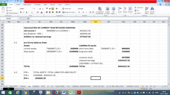 BOND- Microsoft Excel (Product Activation Failed) Review File Home Insert Page Layout Formulas Data View Add-Ins Σ AutoSum -
