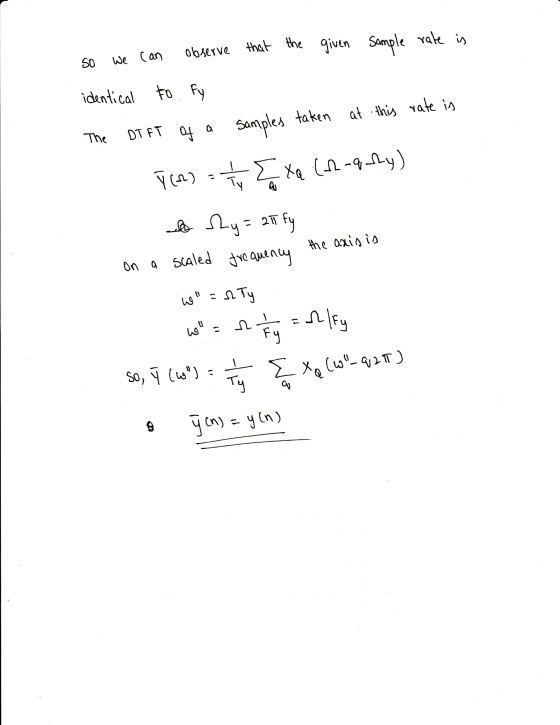 0 an otve thevt Sample rak identical o The DTFT Sampei taken at his vat