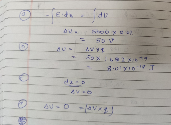 ra np. 3 AP Sv= b su- 5000 X 0.0), 50 v Auxq 880 50X 1.682x1019 8.01810-18 dx=0 Av=o d AU=0 (ΔV