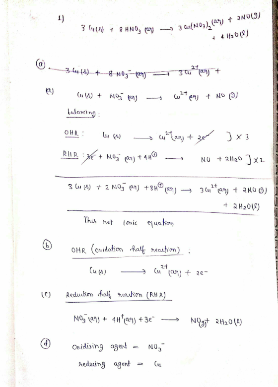 3 (400) #9 HNO, (09) ~ 3 (NO3)2 36N03), (09) + 2N0(9) + 4H20 (0) © ---3-6148.--8-495-tag a 364 304() + 2 . 6 ) + NO 09) - Cu