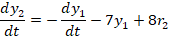 dyz - dyı – 7y, +8r2 dtdt