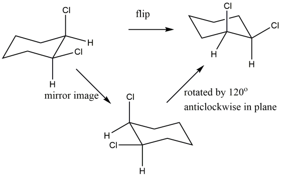 flip CI H mirror image rotated by 120° anticlockwise in plane