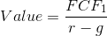 FCF Value = r -9