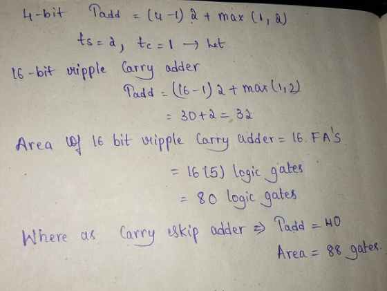 tC -bit stipple Garry adder Padd : (16-1) 교 t max (1,2) Area 16 bit v ipple larry odder: 16, FAs 1615) logic.9ates hthere a