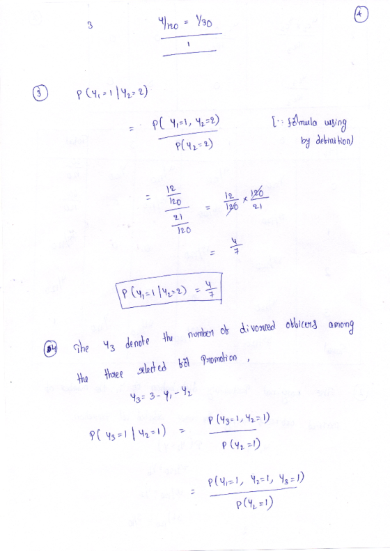 4/120 = 430 T ☺ PC4, = 1|42=2) PC 4,-1, 42=2) PC42=2) [ folmula using by definition) 12 To 12 x 120 [P(4, =1/42=2) = 4/4 amon