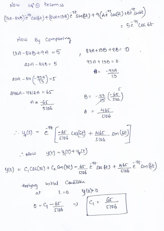 کا علم eat become 7 (134-845) 2 60564) +(844+136) Sin@t) +9(Ae Coubt) teeSmbt 5 e casot Now By comparing 13A-84B+9A=5 84A +