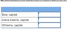 Bow, capital Aisha Adams, capital Williams, capital