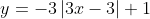 y = -3\left | 3x-3 \right |+1