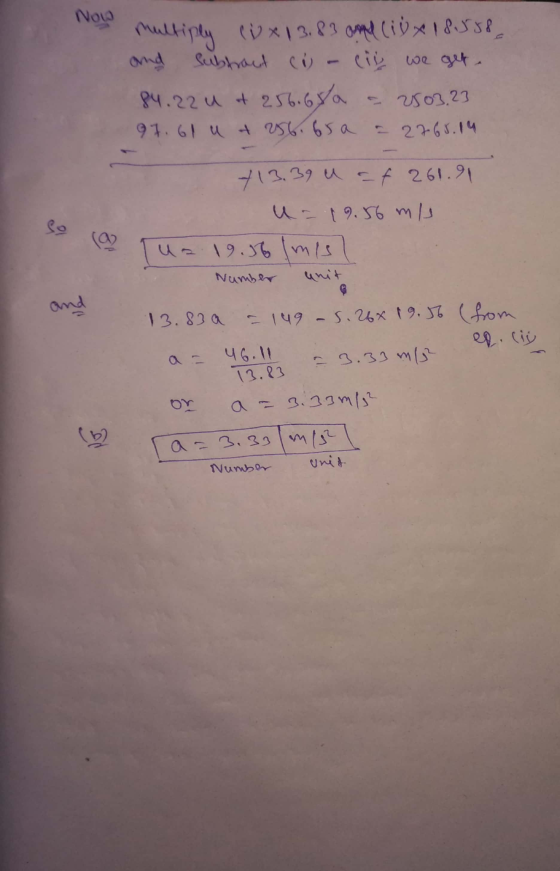 Now multiply (V x 13.83 and (iv x 18558 and Subhout co- lil we get 84.22 u od 256.68/6 2503.23 97.61 u + 256.65a 2765.14 713.