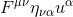 F^{\mu\nu}\eta_{\nu\alpha}u^\alpha