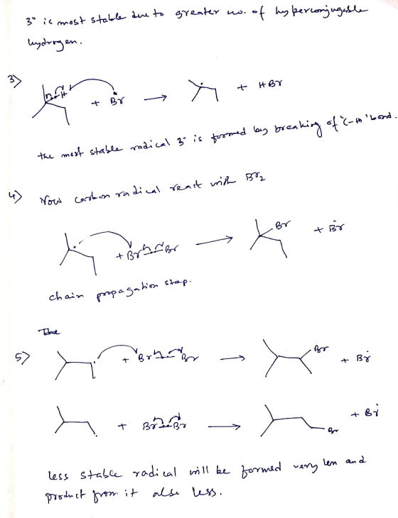 greater no. of hy perconjugable 3 is most stable due to lydrogen. + H BY hefit - Ý + ABY BX is formed by breaking of c-th bo