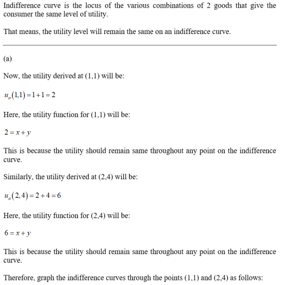 Indifference curve is the locus of the various combinations of 2 goods that give the consumer the same level of utility That