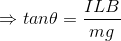 \Rightarrow tan\theta=\frac{ILB}{mg}