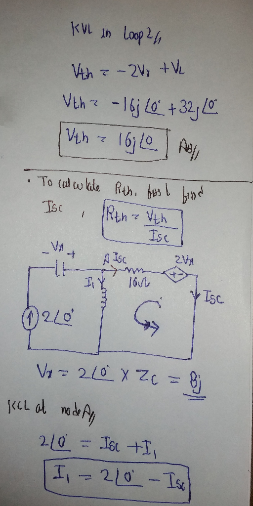 KVL in Loop 2 てーNz ·To calculate Rth. best lynd Isc 210