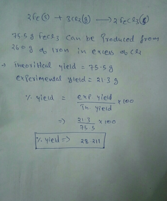 255 3 fecs3 can be freduted fre1 Th. yiet 21:3 95.5 Yield → 28 .211