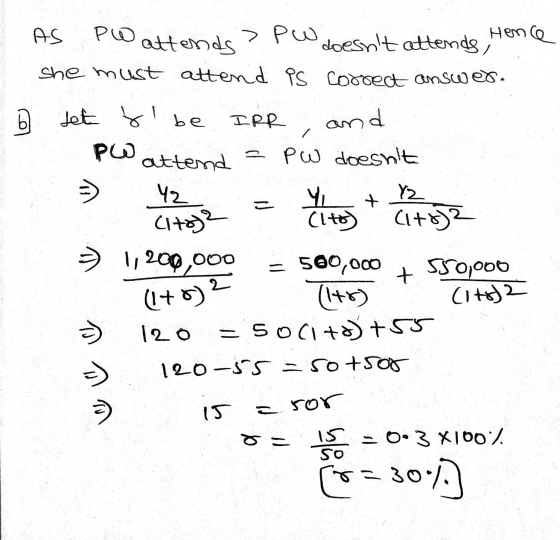=) AS Po attends > PW Hence doesnt attends, she must attend os correct answer. 6 let tbe IRR and PO attend - PW doesnt 42