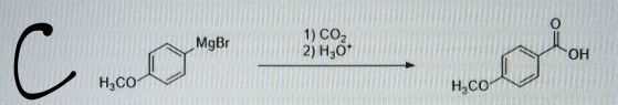 MgBr C 1) CO2 2) H30* OH нсо H.CO