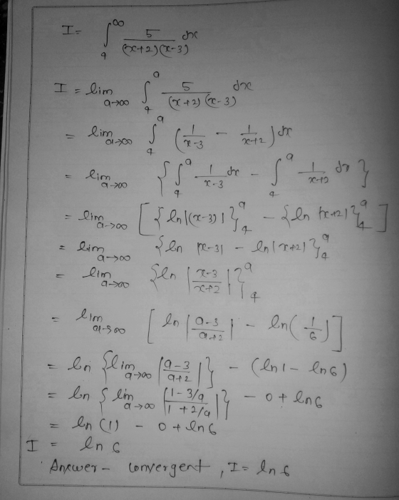 I 5 che 5x+2)(x-3) I=lim dne (x + 2) (x-3) lim 01-00 he Jom (2-3 2012 4 lim I dr x-3 so I 37 x+2 ? limo [[ linka-v 17 len tro