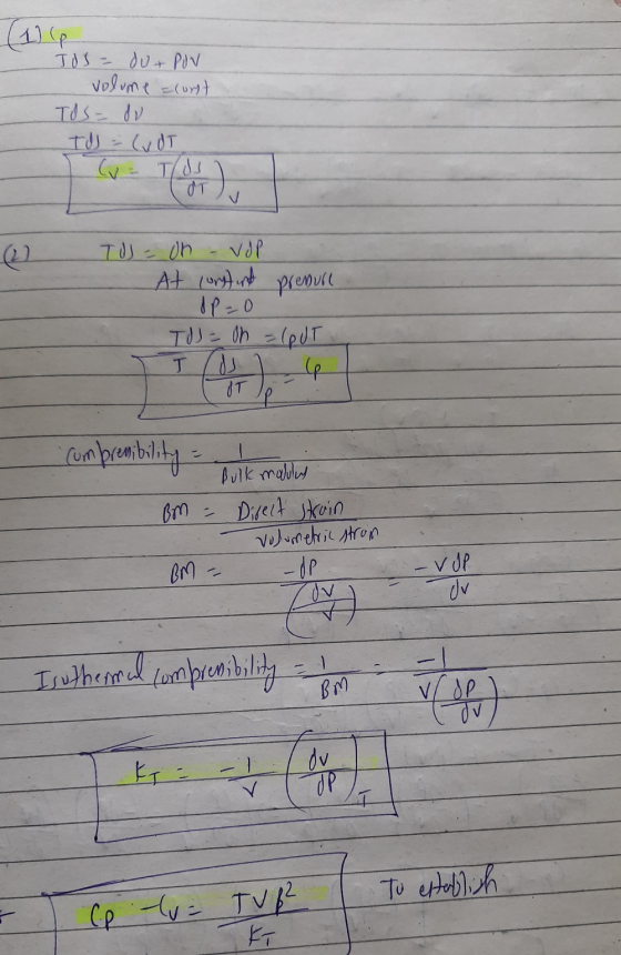 (11 TOS du Pov volume = curt TOS = 8 Td - (VOT (= T/ds OT v 2 TU- oh - VOP At lurtant prenure ap=0 TO = Oh = (pur T DJ 6 IT C