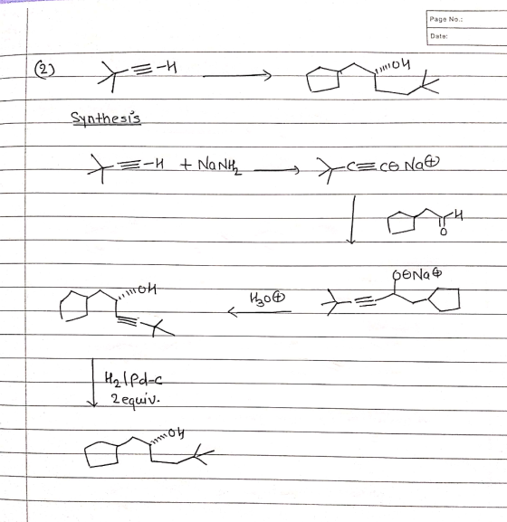 Page No.: Date: 1) X=-4 o k Synthesis *=-H + Nanth > *sco No GONGO ozik_< Houlb teha Haled-c. k lequív. Contoh