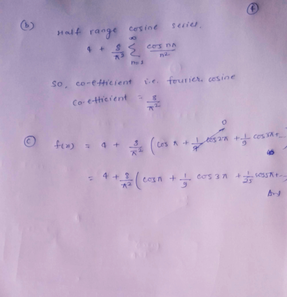 () cosine serier, Half range do 4 + s cosna n2 nas so, co-efficient lie. fourier cosine 8 co-efficient © COST+ fraid = 4 + Co
