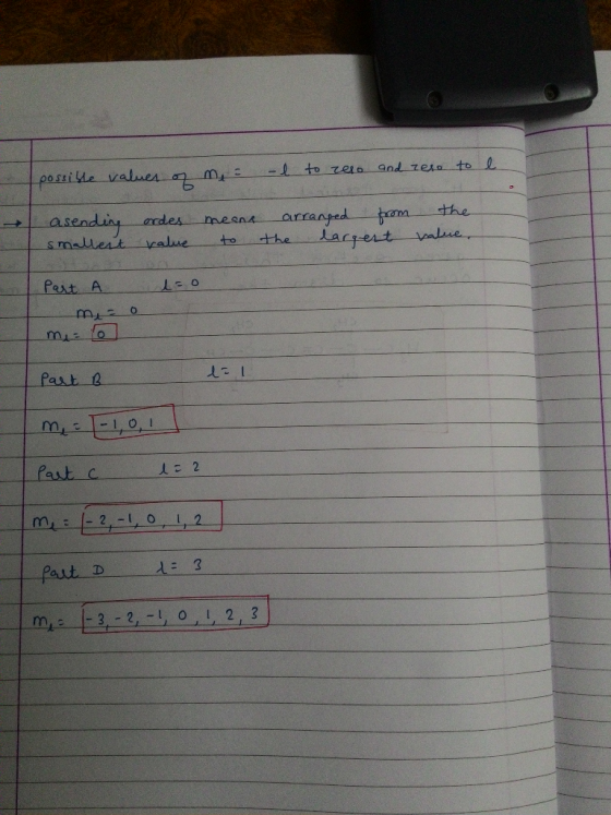 me -l to reso and zero possible values of to e asending smallest ordes value means to arranged from the largest the value Par