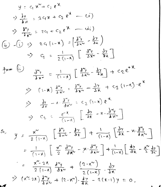 y = 4x+czek -co) =240&q et TA 1° ai) = 297 gen dry ป Ju G Jx~ d^y Jay daw et you + ezett = daa d^y ЈМУ dry A น day = > дч an
