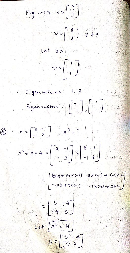 (G 1) v Eigen values 3 5