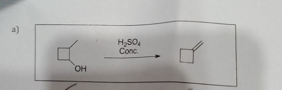 a) H2SO4 Conc. OH