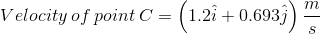 Velocity of point C = (1.29 + 0.693