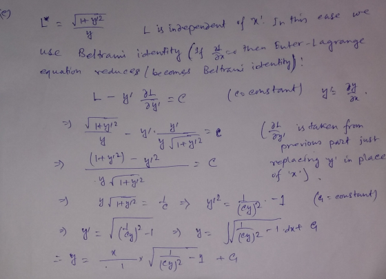 59 we It 412 y use * L is independent of Ne. In this ease equation reduces (becomes Beltraini identity) at e then Buter-Lagra