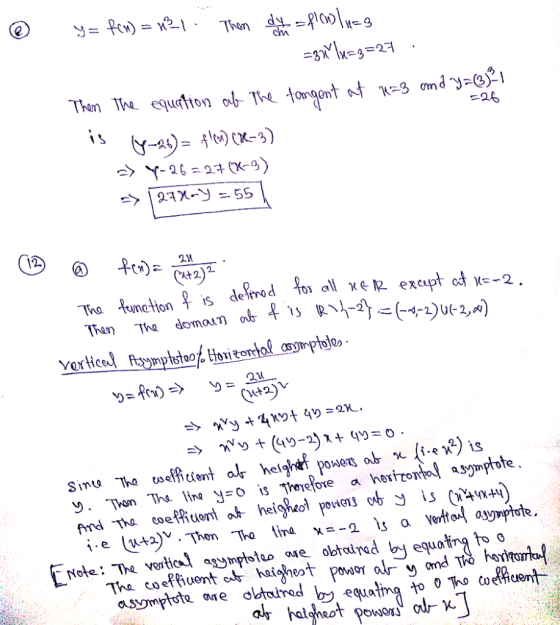 © =26 y = f(x) = 431. Then dy = f()\n=3 =3\u=3=27. Then the equation at the tangent at 1=3 amd Y=(3) 1 is 4-26) = f(m) (K-
