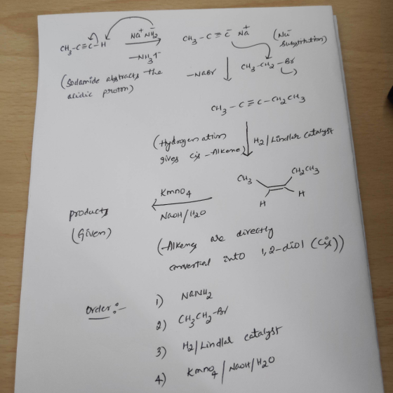 Na N2. (Nu susytintion) (Sodamide eba tracts the alidic protom) CH2 -NABY CH3 -C=C-CHgcez (tydngarn atim H2/ Lĩndlor Catalyst