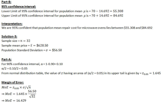 Part-B: 95% confidence interval: Lower Limit of 95% confidence interval for population mean fl ls-70-14.692-55.308 Upper Limi