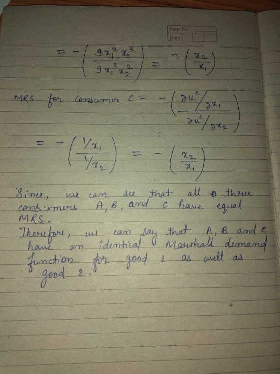 Page No Date 9223 3 2 that all e thou Sinu, see cam c hane egual and A, B cems umus MRS Therufor, A, B amd e Maushall demamd