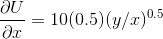 OU -= 10(0.5)(y/x)05