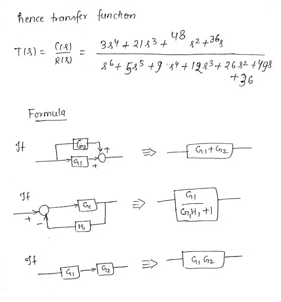 hence transfer funcion 76) = Cce) 384 +2183+ 48.224364 R(S) 86+595 +9:844 1983 +2682 +998 +36 Formula 4 5 → Govt 627 17 — — -