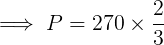 SP= 270 x .