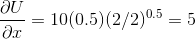 au a = 10(0.5)(2/2)0.5 = 5