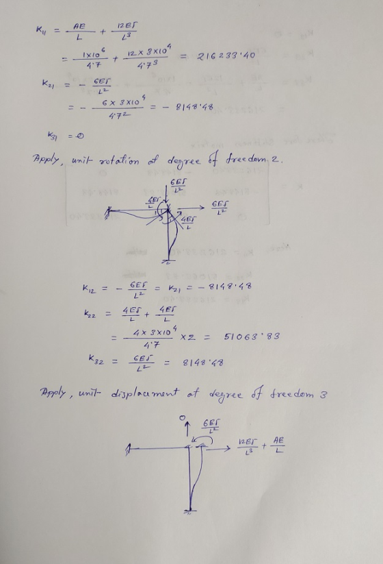 Kw = A + DES - Axo + 12X3X10 = 216233140 Ka = - GER - 63X10 - - 8148048 472 Apply, mit rotation of degree of freedom 2. Ki